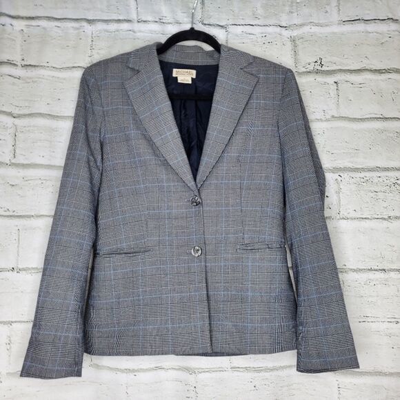 Michael Michael Kors plaid check blazer size 4 - Picture 1 of 11